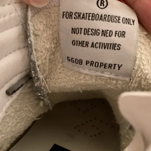 Golden Goose Deluxe Brand GGDB White and Silver High-Top Sneakers - Picture 3 of 16